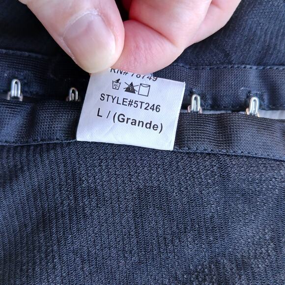 VTG Y2K Wet Seal Black Corset Juniors L missing lace front adjustable straps - Picture 9 of 16